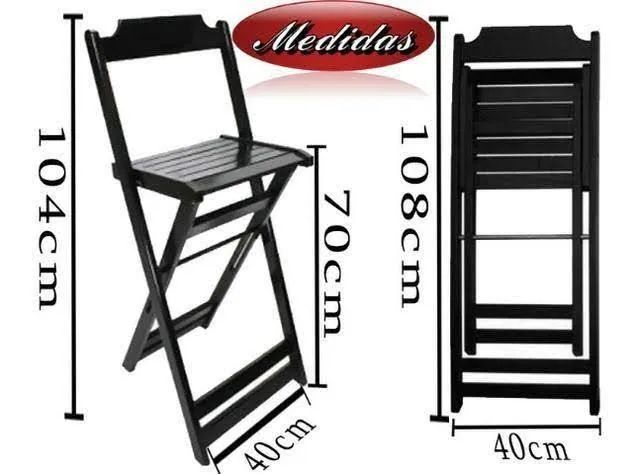 Mesa Bistrô alta dobrável madeira  - Foto 3