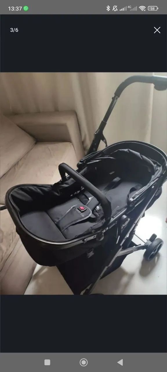 Carrinho Moisés + Bebê conforto  - Foto 4