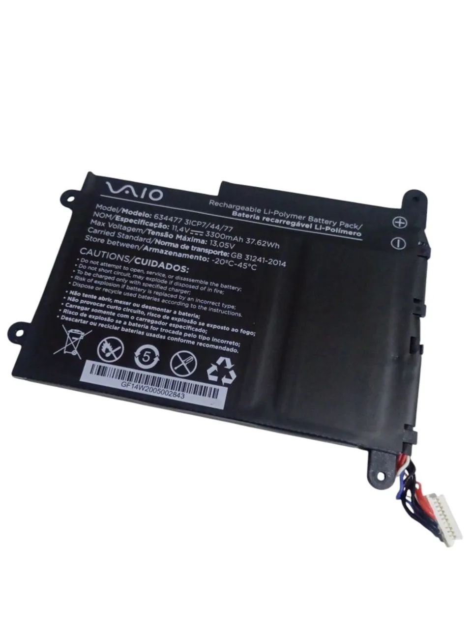Bateria notebook Vaio FE14 modelo: 634477 3ICP7/44/77 - Foto 3