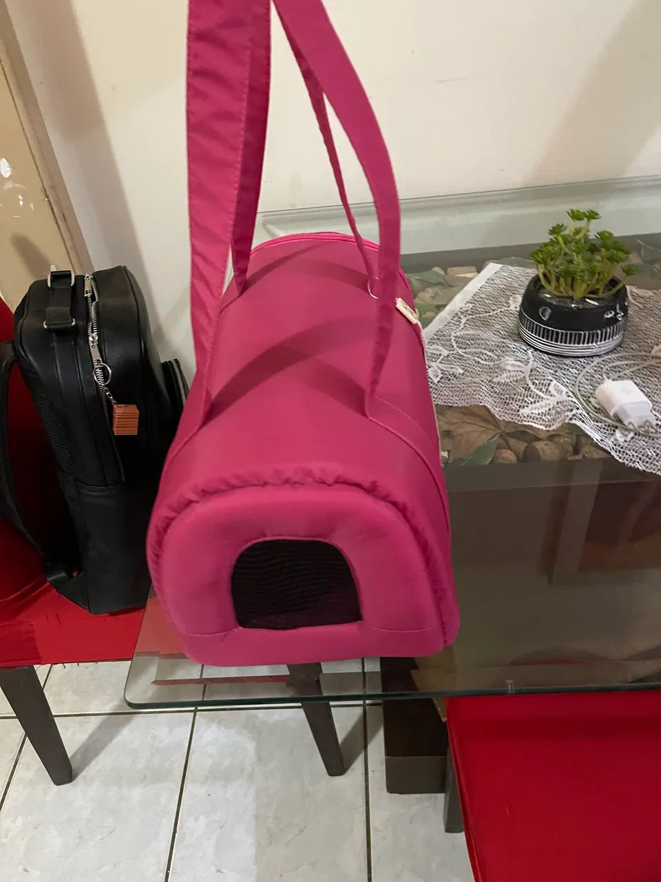 Bolsa de Transporte Luxo Bichinho Chic Rosa P - Foto 3