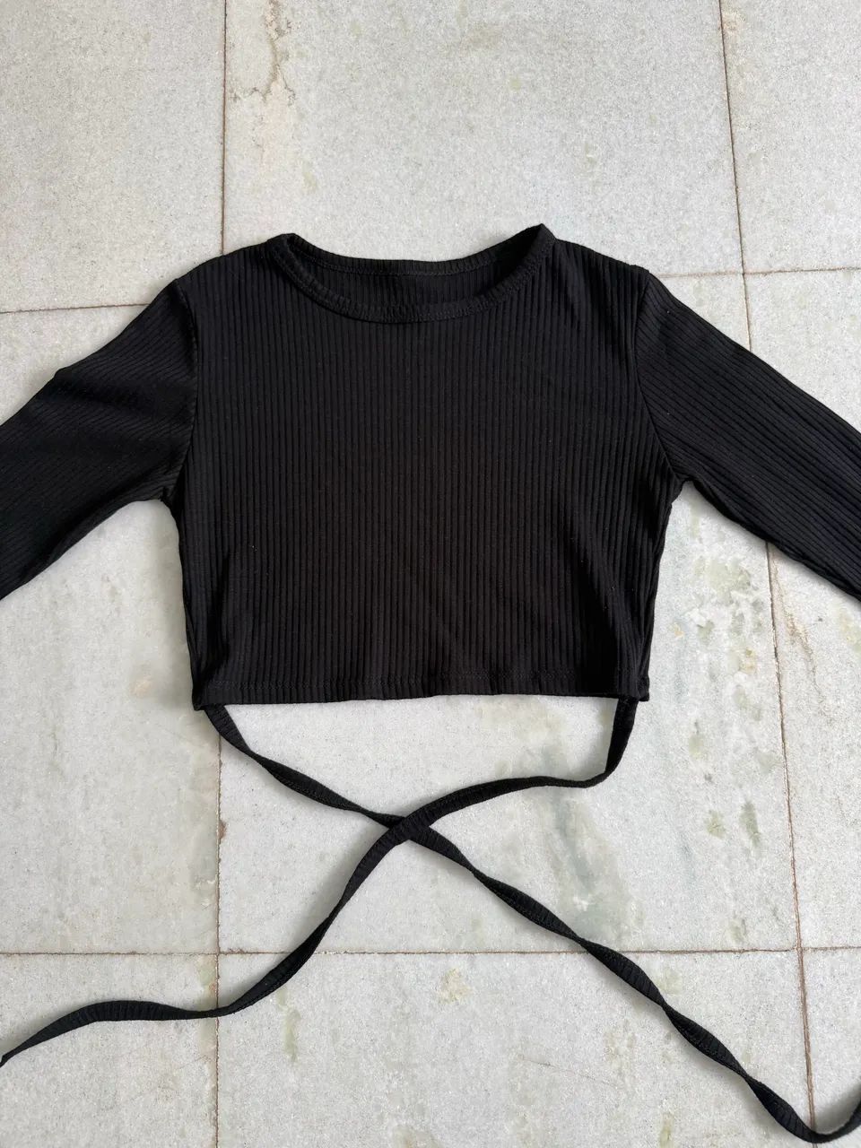 Blusa Cropped manga longa P  - Foto 2