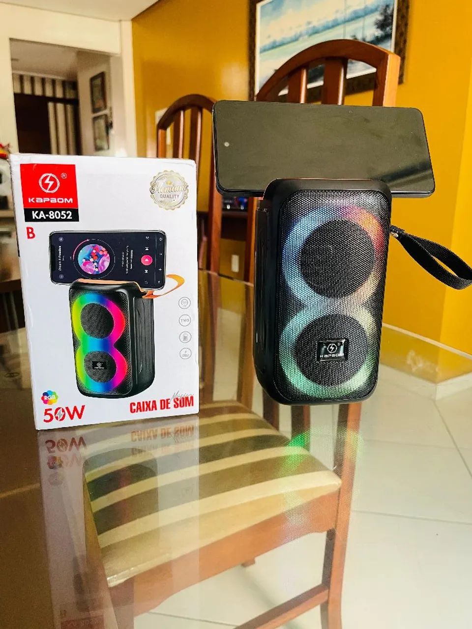 CAIXA DE SOM BLUETOOTH PORTÁTIL 50W - Foto 2