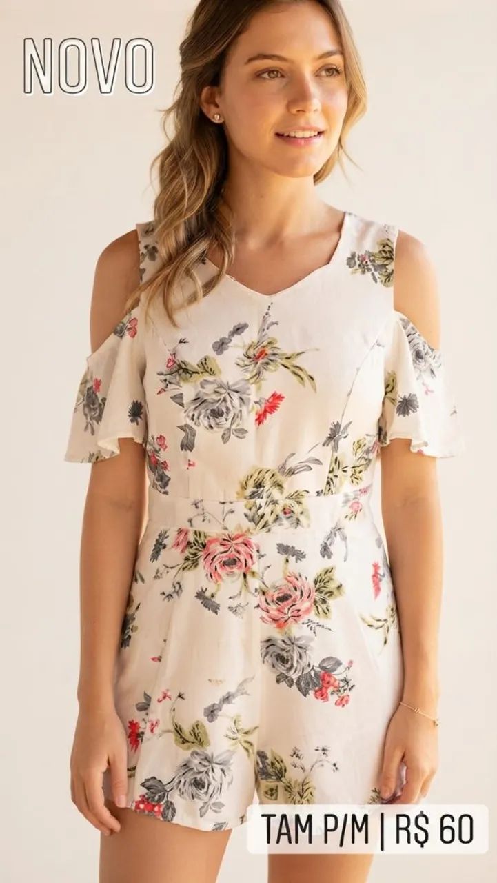Lindo macacão floral 