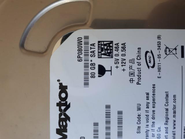 Hd sata - 80gb maxtor