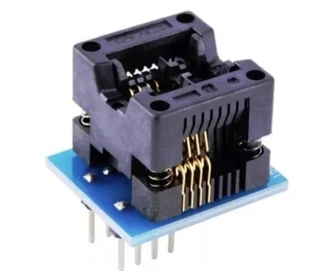 COD-AM386 Adaptador 150mil 24xx Smd Gravador Eprom Soic8 Sop8 Ch341a 