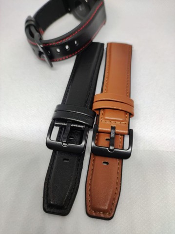 Pulseira Emborrachado de Couro para Amazfit 20mm - Foto 2