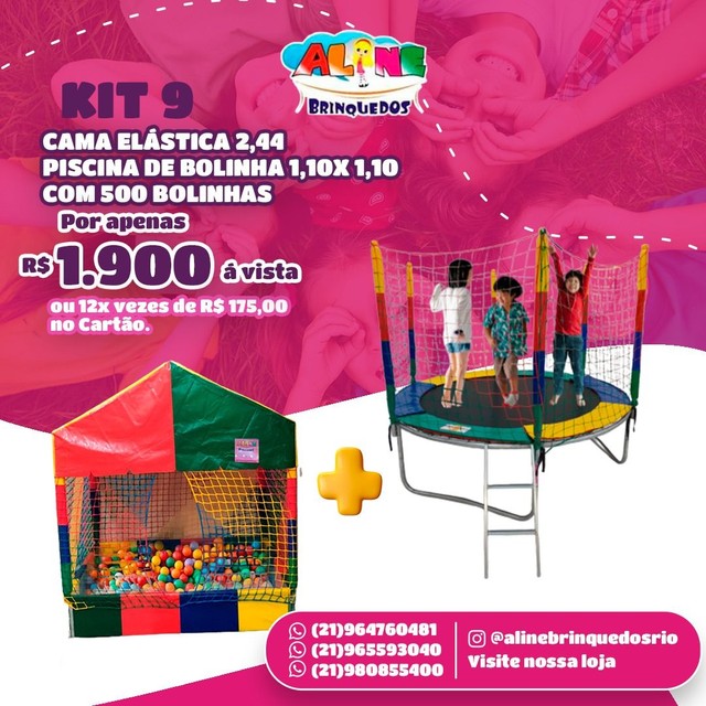 Cama elástica 1.83 escorregador médio  - Foto 5