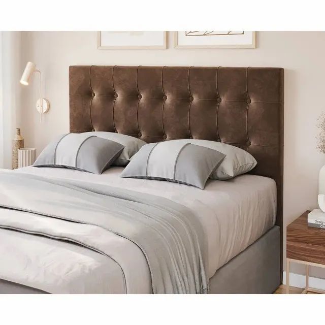 Cabeceira Casal Turquesa 1.42cm com Tecido Veludo