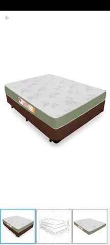 Cama box espuma D-33 castor   cama já com o box  com 3meses  de uso e 10 anos de garantia - Foto 4