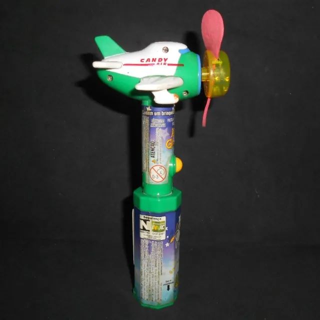 Avião Gira-Luz - brinquedo antigo de avião que vinha com doce - não funciona - Foto 3