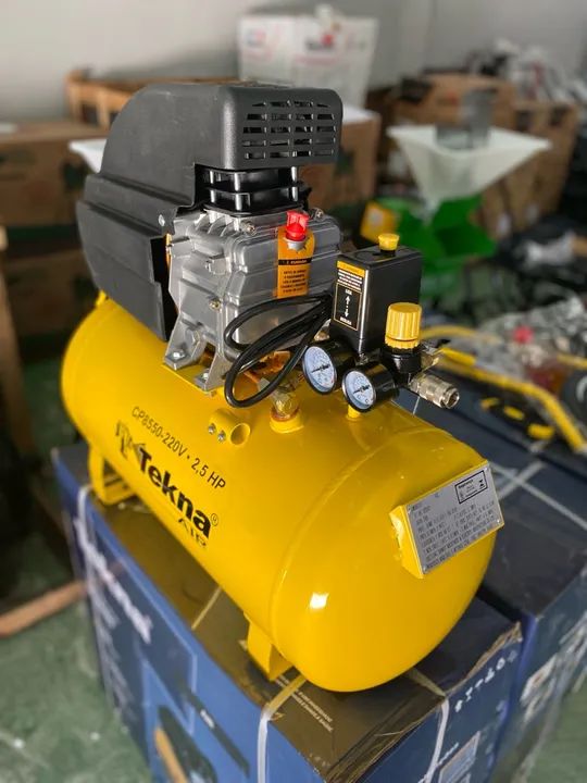 Compressor de Ar 50L 116 Libras Motor 2.5 Hp - Tekna (Novo) - Foto 4