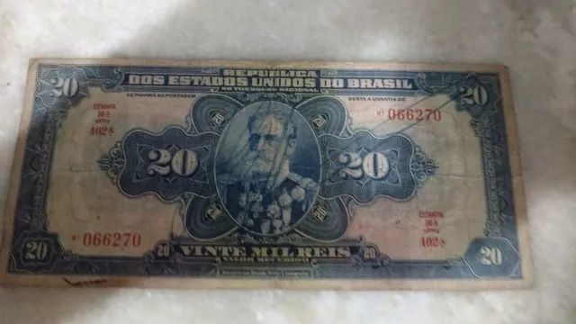 Cedula 20 mil réis 1923 com assinatura e  Estampa Deodoro