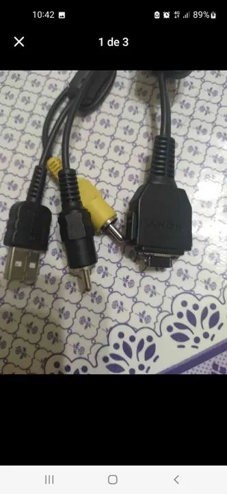 Cabo USB av para câmera Sony 