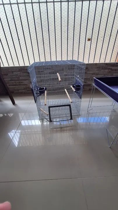 Gaiola para aves pequeno porte usada única vez!  Ler descrição!!! - Foto 3