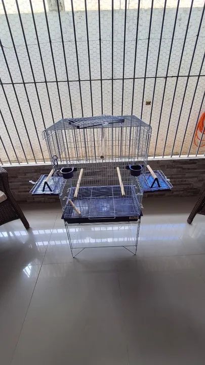 Gaiola para aves pequeno porte usada única vez!  Ler descrição!!! - Foto 6