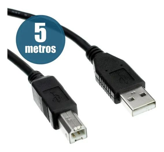 Cabo Usb 2.0 Para Impressora 5 Metros