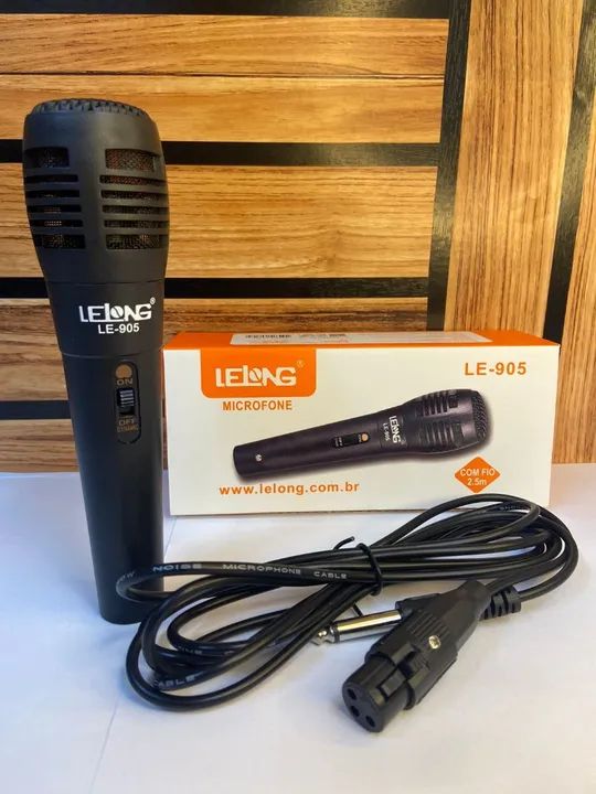 *MICROFONE LELONG -C/FIO- 2,5M* - Foto 2