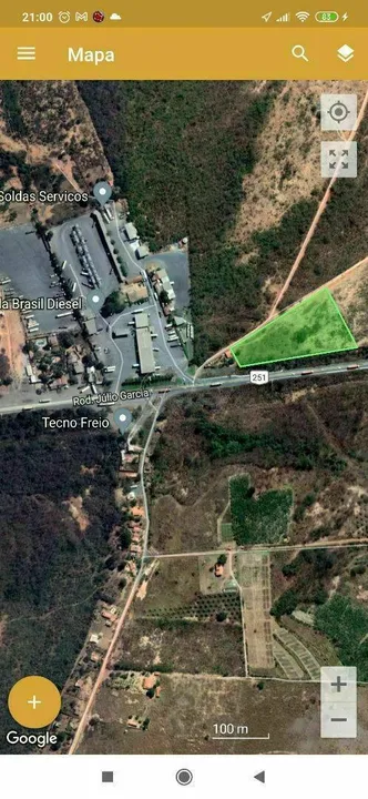 Vende-se área ao lado do posto chimba
