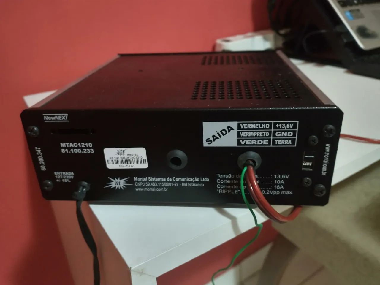 Fonte mesa 13,6vcc / 10A (16A pico) / bat 4 A MTAC1210F - Foto 2