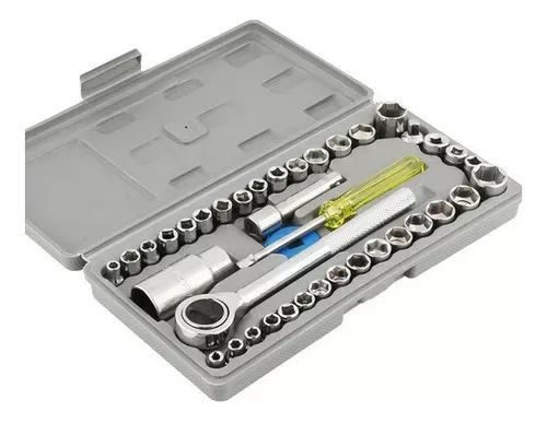 Kit Soquete Chave Catraca Sextavada 40pçs  3/8 1/4 Ha8205-6 - Foto 3