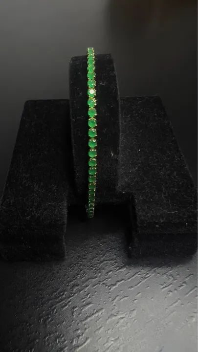 Pulseira Feminina com Pedra verde