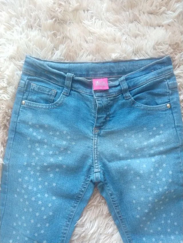 Calça Jeans Infantil Barbie 8 anos - Foto 5