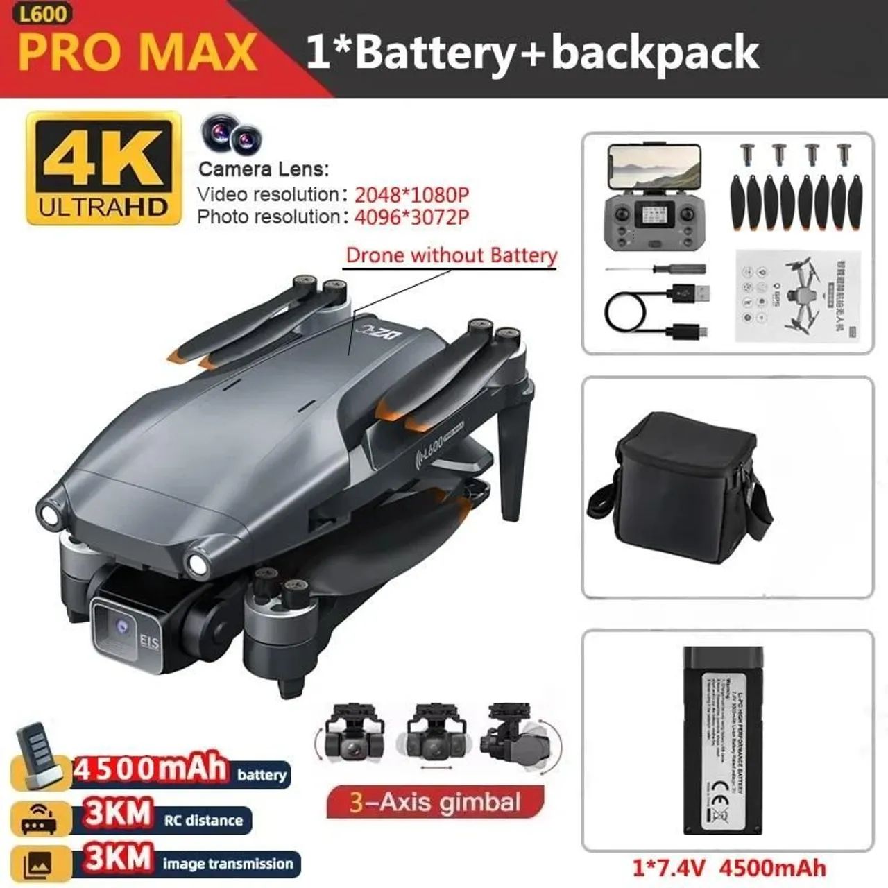 Drone l600 PRO MAX64303755747587120