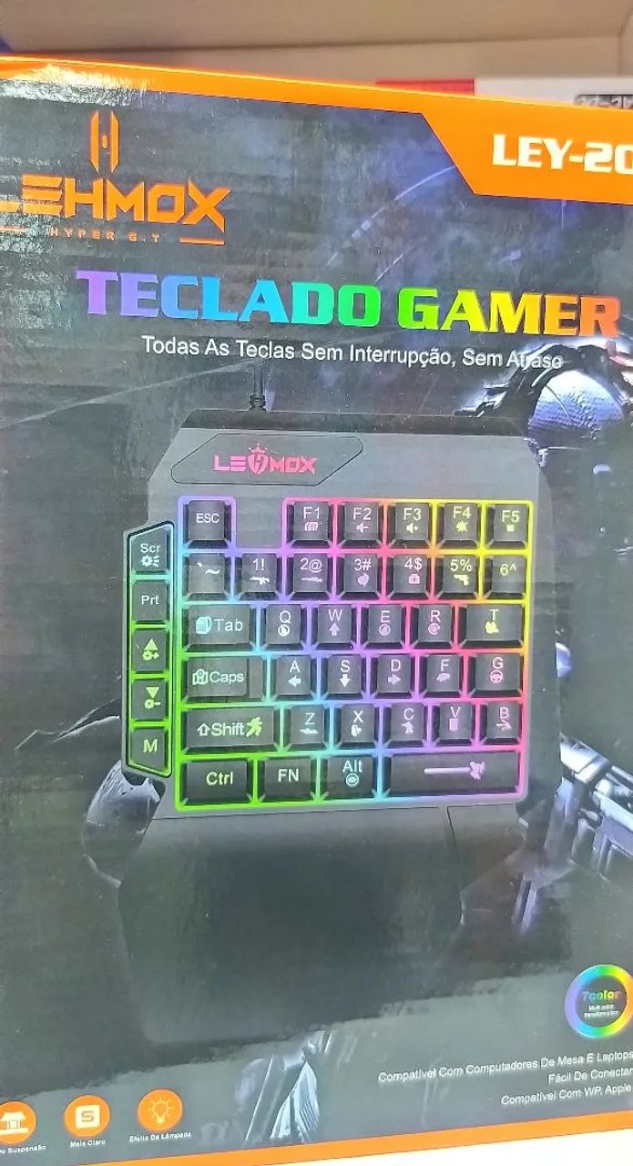 Teclado Gamer para emulador RGB