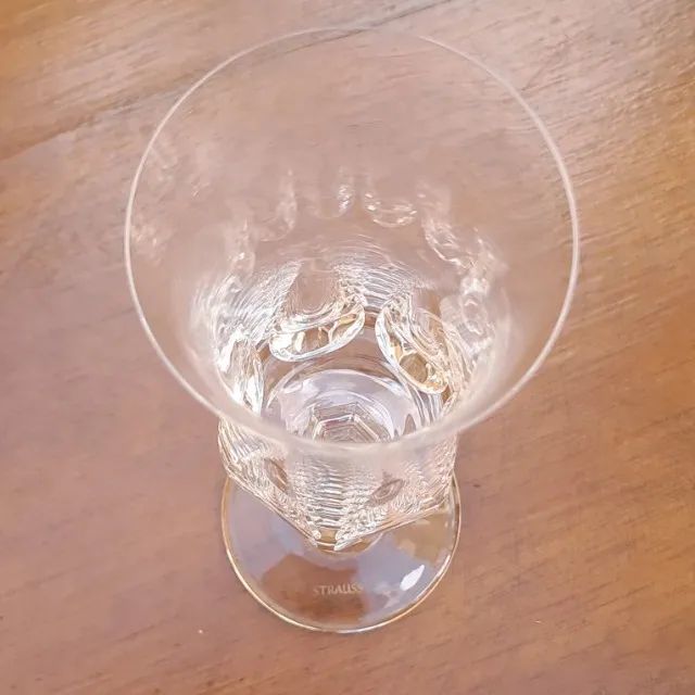 Taças de Champanhe / Espumante STRAUSS - Cristal lapidado com Gravação na Base - Jogo c/ 6 - Foto 5