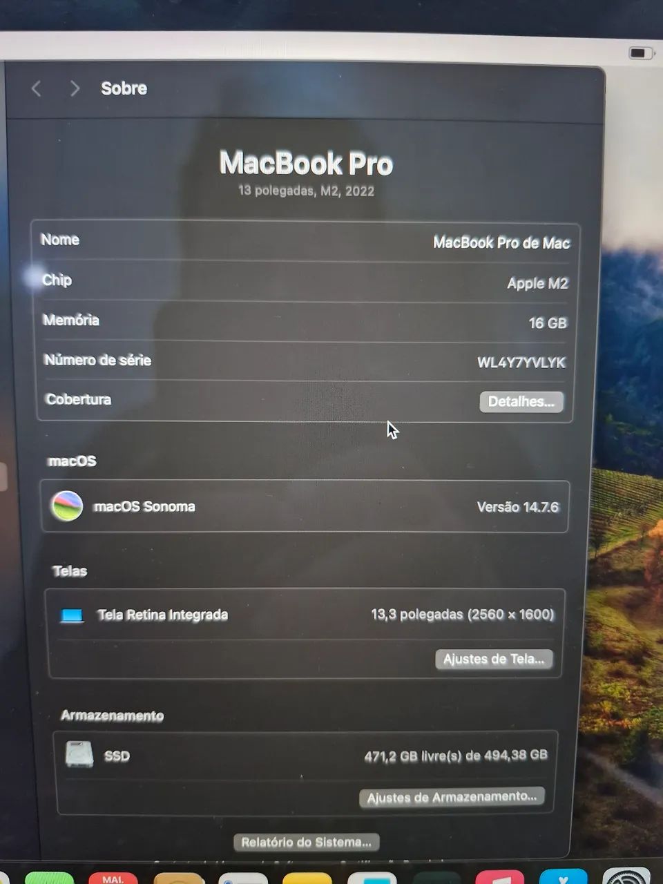 MacBook Pro 13 polegadas M2  - Foto 2