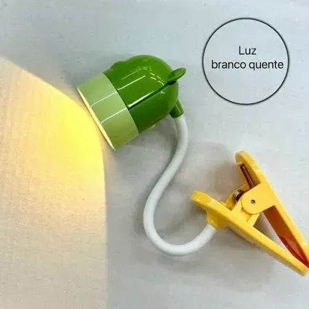 MiNi Lâmpada LED Mesa Alimentada Por Bateria Livro De Leitura Clipe Luz Ajustável Portátil - Foto 3