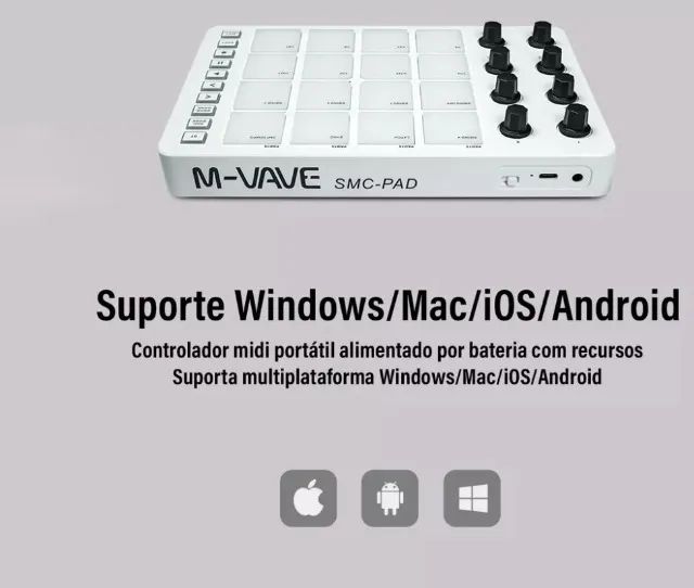 M-vave Smc-pad Interface Portátil Controlador Midi Sem Fio - Foto 3