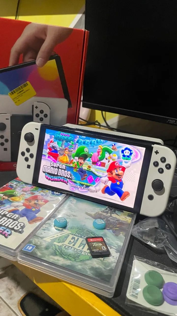 Nintendo Switch Oled Console 64 gb + Jogos - Foto 2