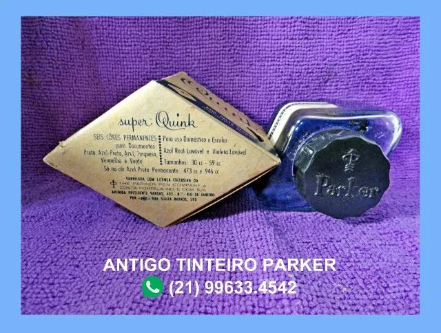 Antigo Tinteiro Parker.Na caixa original. - Foto 3