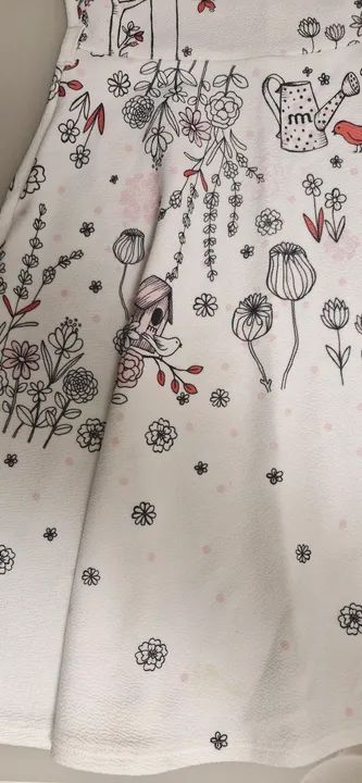 Vestido Infantil Estampado Flores Tam 10 - Foto 3