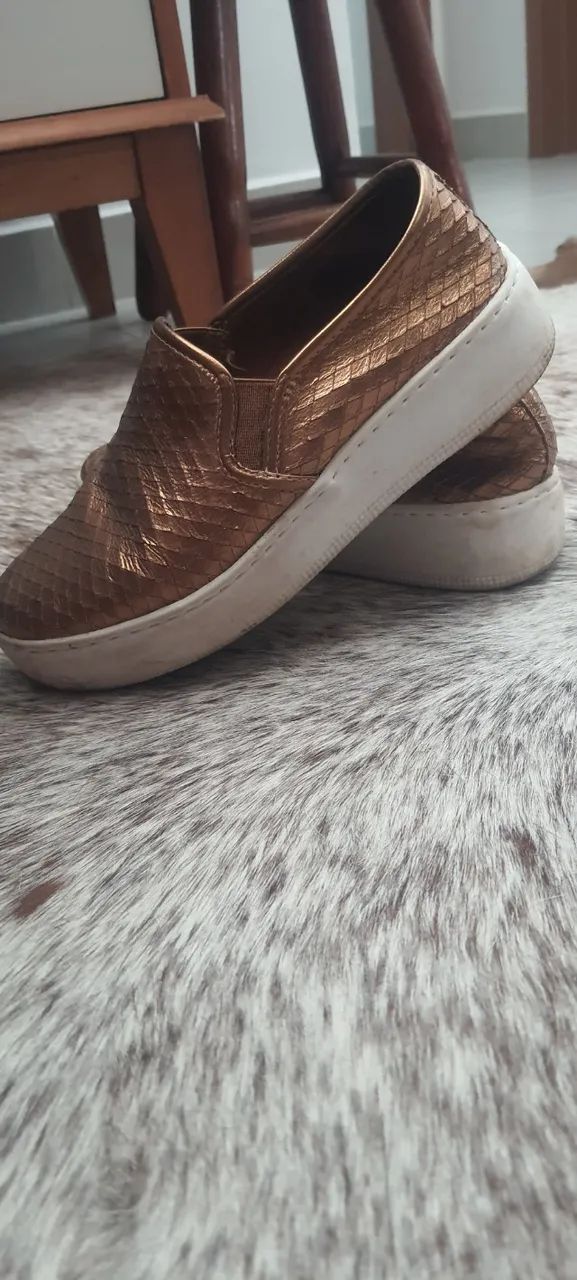 Tênis slip couro ferrugem corello - Foto 2