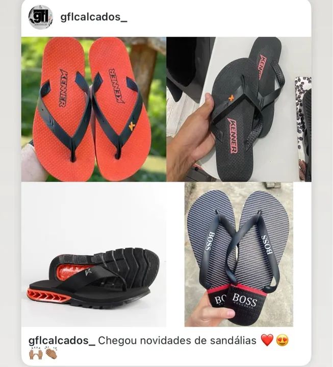 Kenner e sandálias disponíveis 