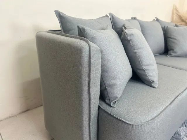Sofá Opel 2 Lugares com Chaise Tecido Linho 180cm- Produto Novo Entrega Rápida - Foto 5