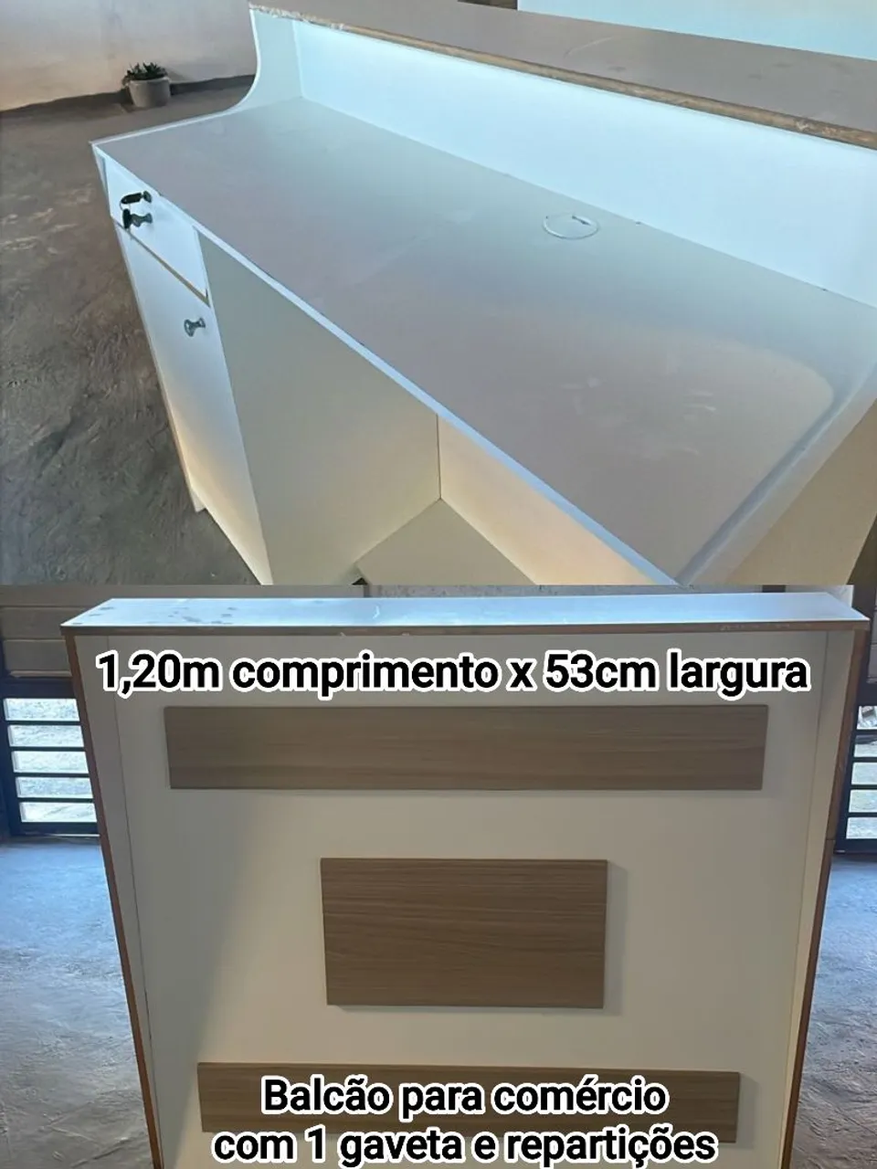 Balcão Comercial - 1,20m x 53cm