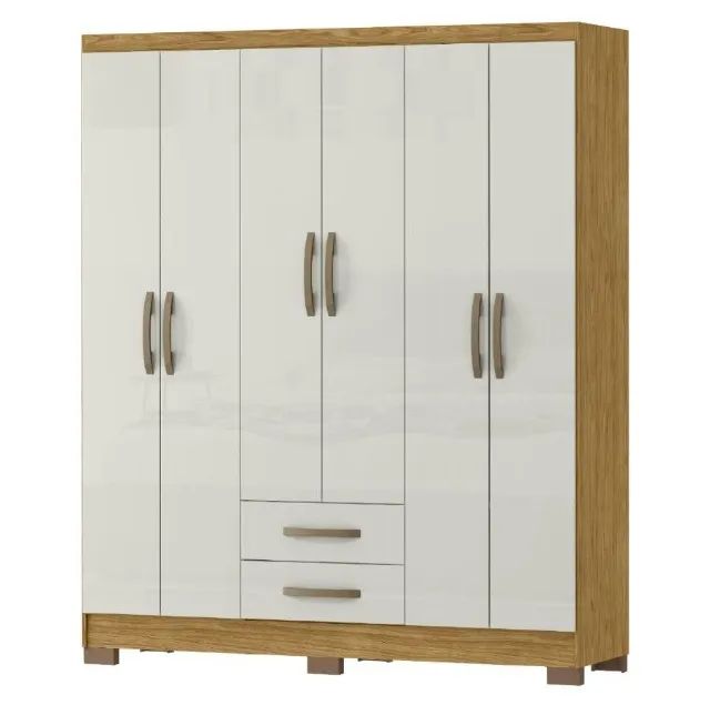 Guarda Roupa  Santiago 6 Portas 2 Gavetas DIVIMOS EM ATE 10 X SEM JUROS  - Foto 2