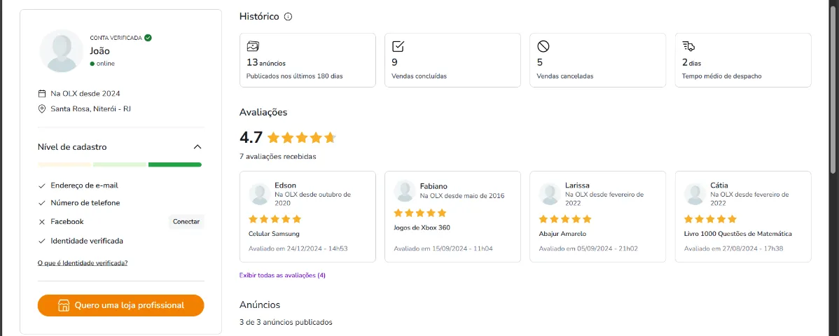 Anuncio e Venda de Bens Usados