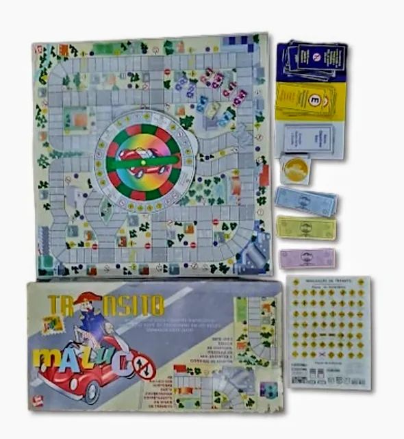 Antigo Jogo de Tabuleiro Transito Crazy Anos 90 Completo