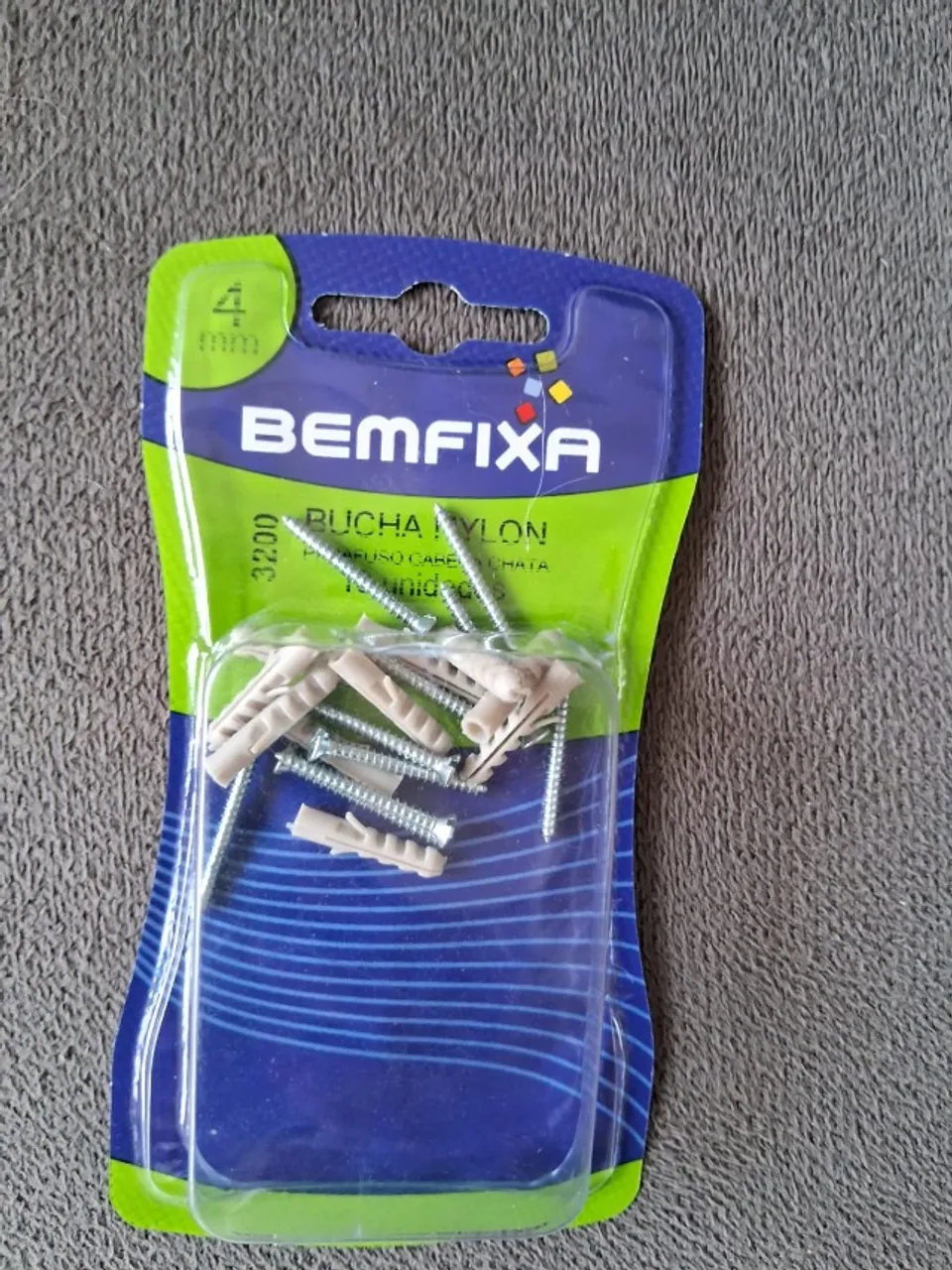 Bucha De Nylon 04mm Com 20 Unidades Bemfixa