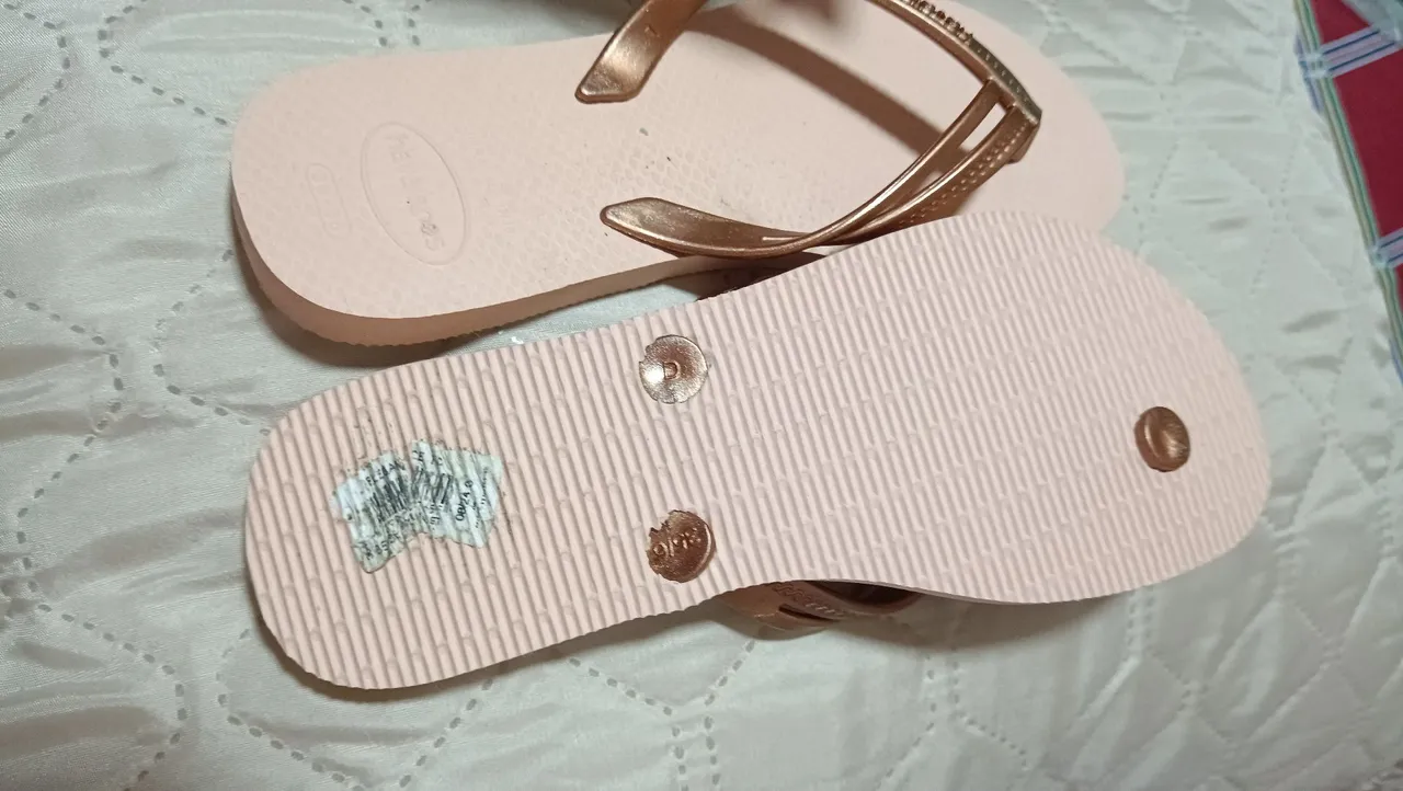 Chinelo Havaianas Feminino Rosa Dourado