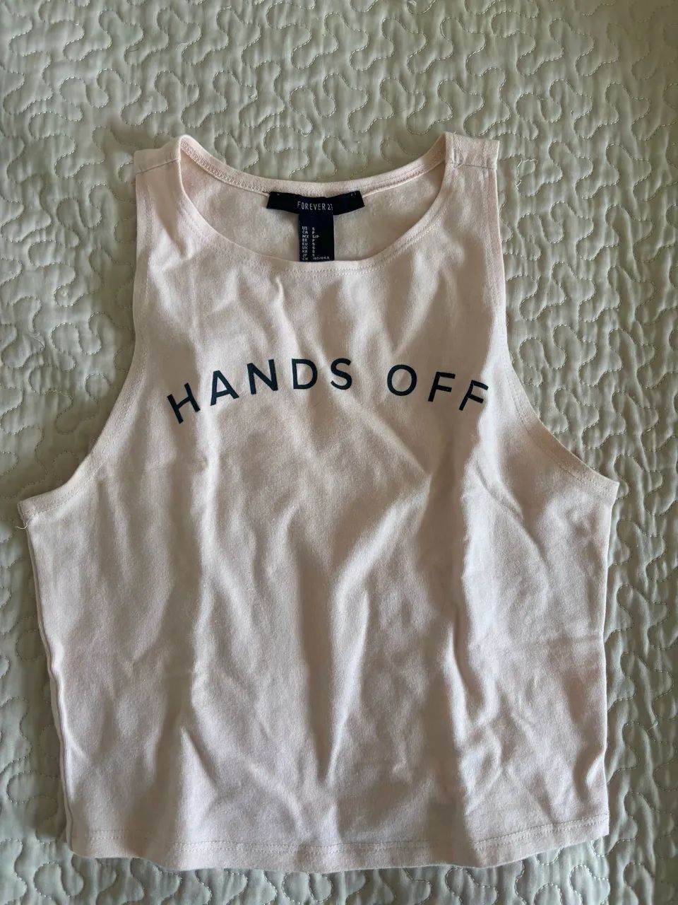 Blusa cropped rosa claro (bege) forever 21 