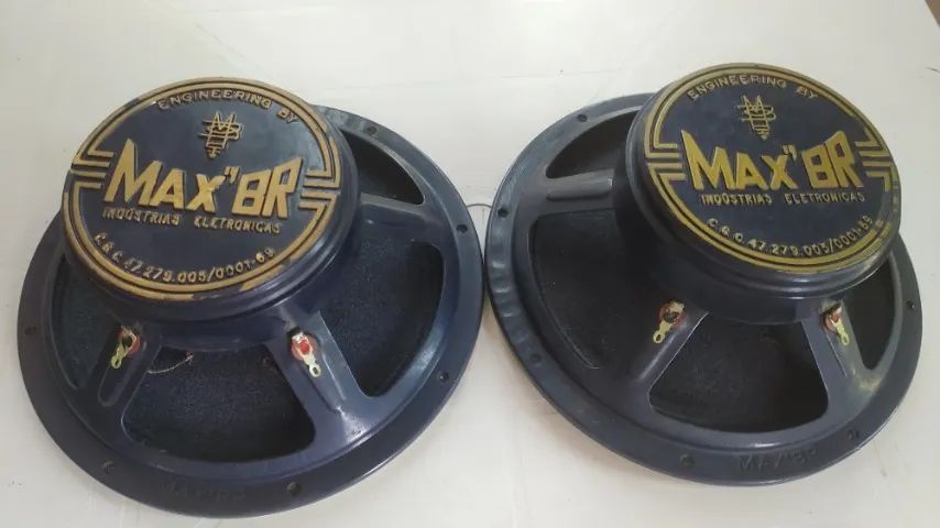 Alto Falantes Max BR Raros com cone aveludado 8" 4ohm/50w 