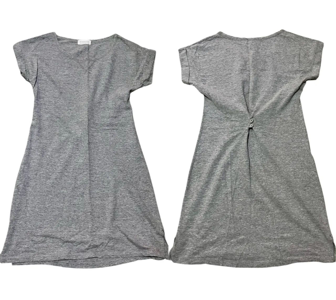 Vestido Ecletic cinza mescla