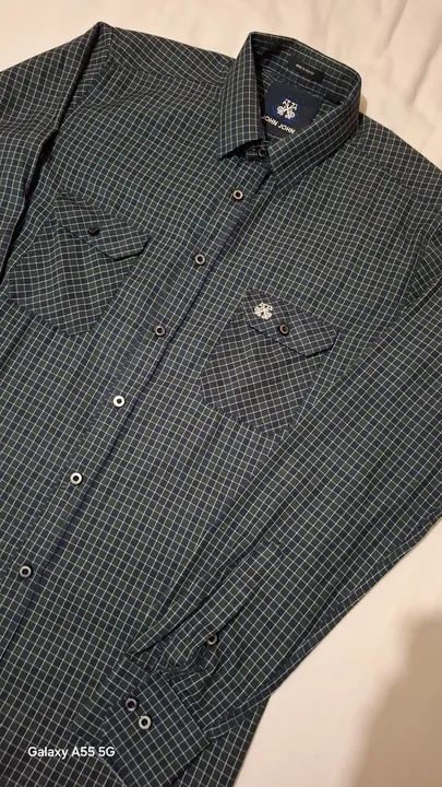 Camisa John John xadrez azul tamanho P - Foto 2