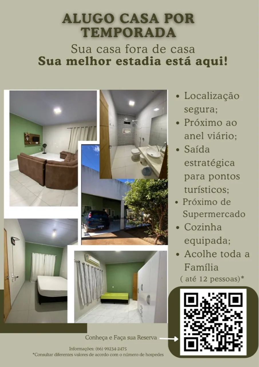Alugo casa por temporada