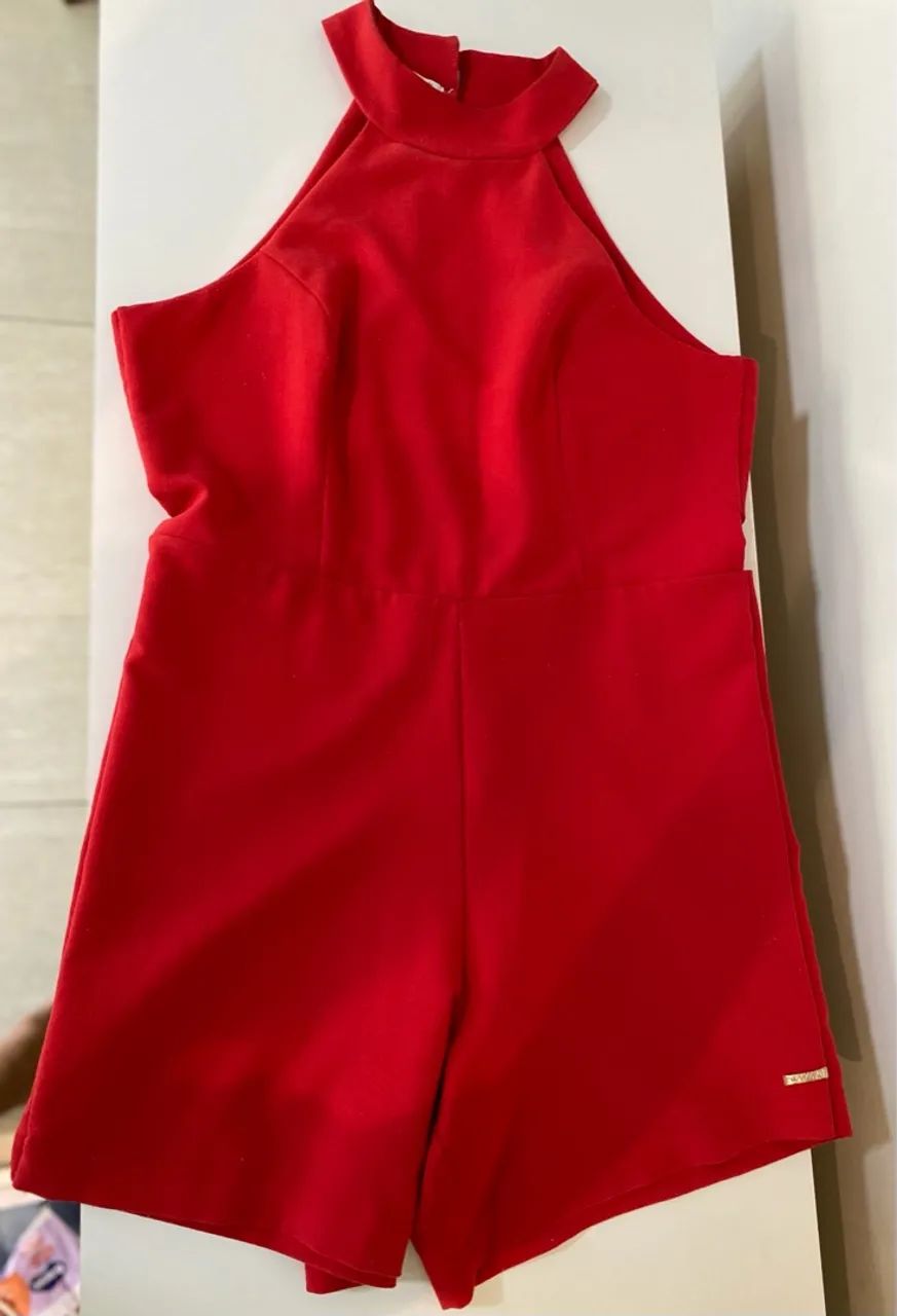 Macacão Vermelho de Alça - Foto 3